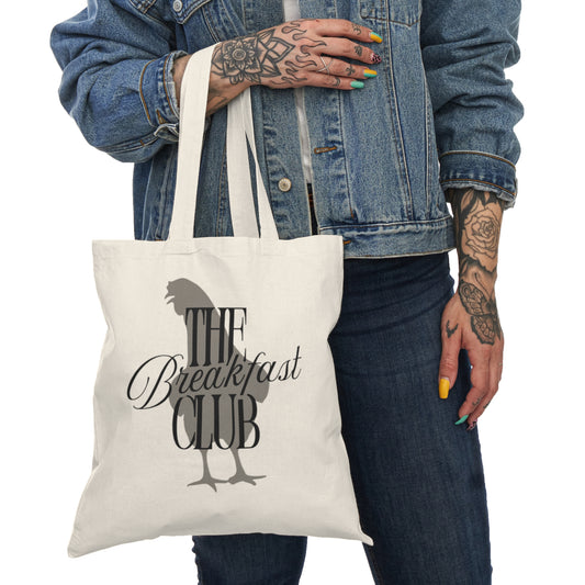 ‘The Breakfast Club’ Chicken Natural Tote Bag — Retro Rooster Grocery & Market Tote