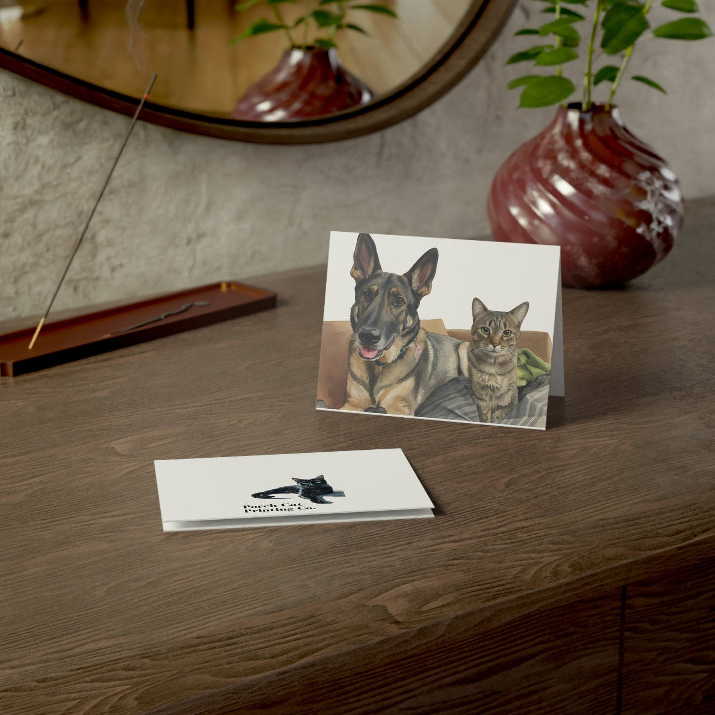 ‘Best of Friends’ Dog & Cat Greeting Cards | Pet Lover Notes (Pack of 1, 10, 30, 50)