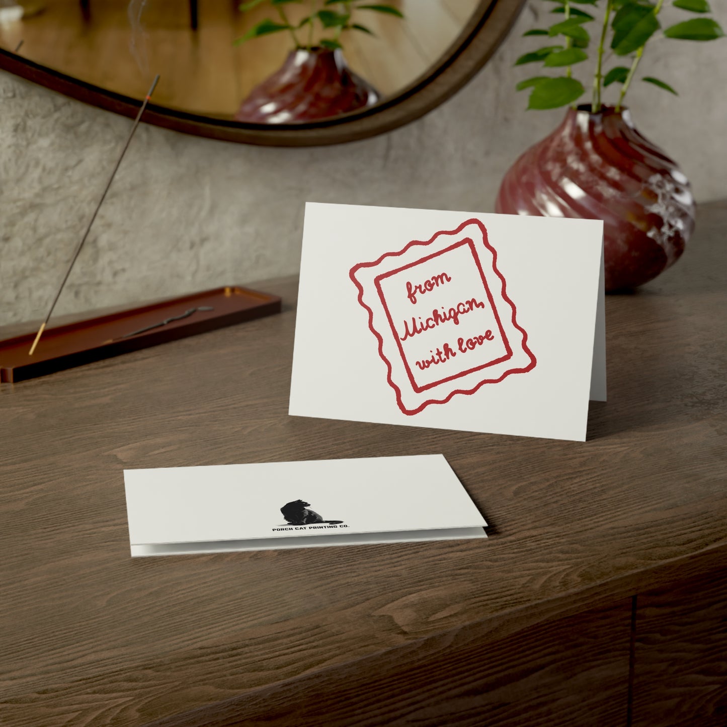 MI Love 'From Michigan, With Love' Greeting Cards (1/10/30/50 pcs) - Blank Note Cards with Envelopes