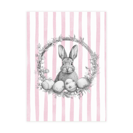 Easter Bunny Pink Postcard Bundles (envelopes included)