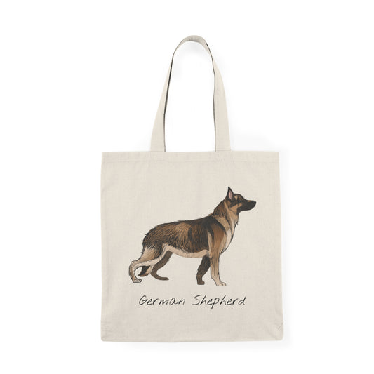 German Shepherd Breed Tote Bag — Illustrated Dog Canvas Tote