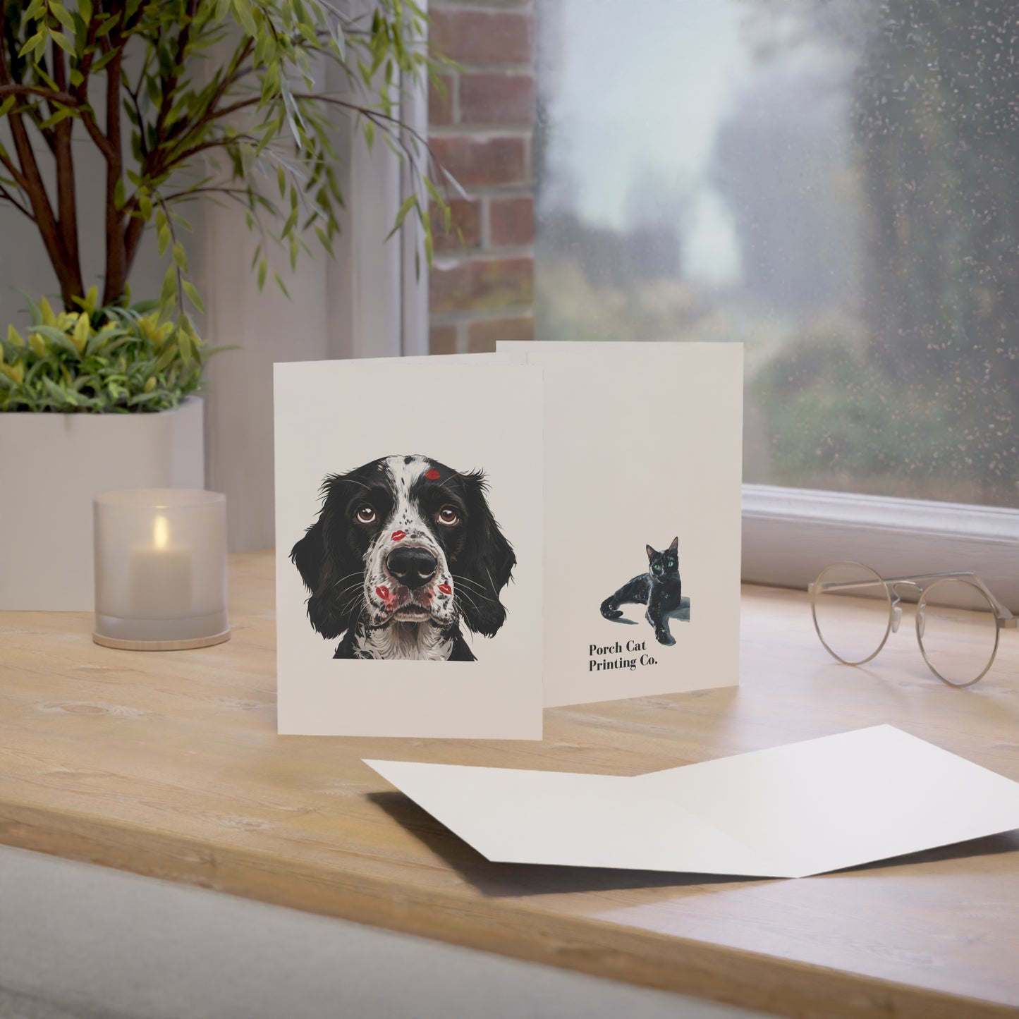 Springer Spaniel Love Greeting Cards (1/10/30/50 pcs) - Blank Note Cards with Envelopes