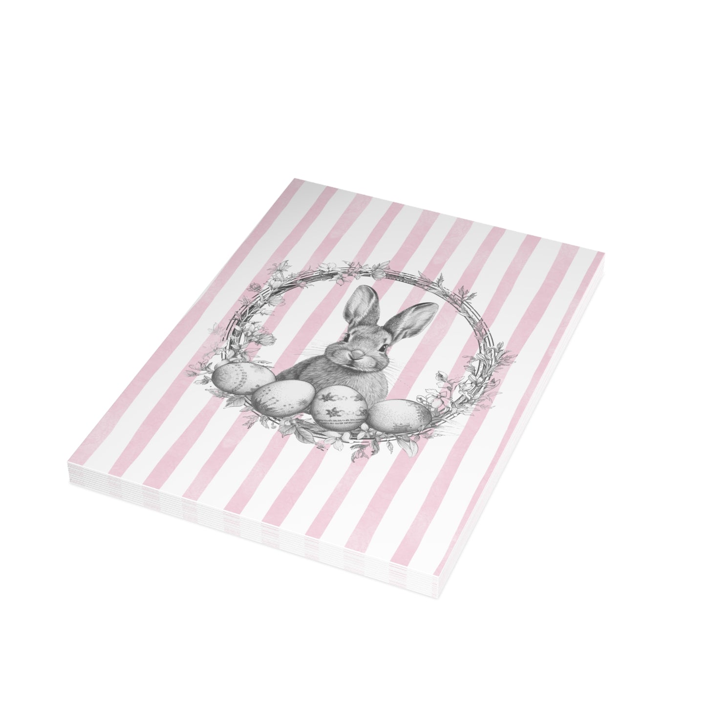Easter Bunny Pink Postcard Bundles (envelopes included)