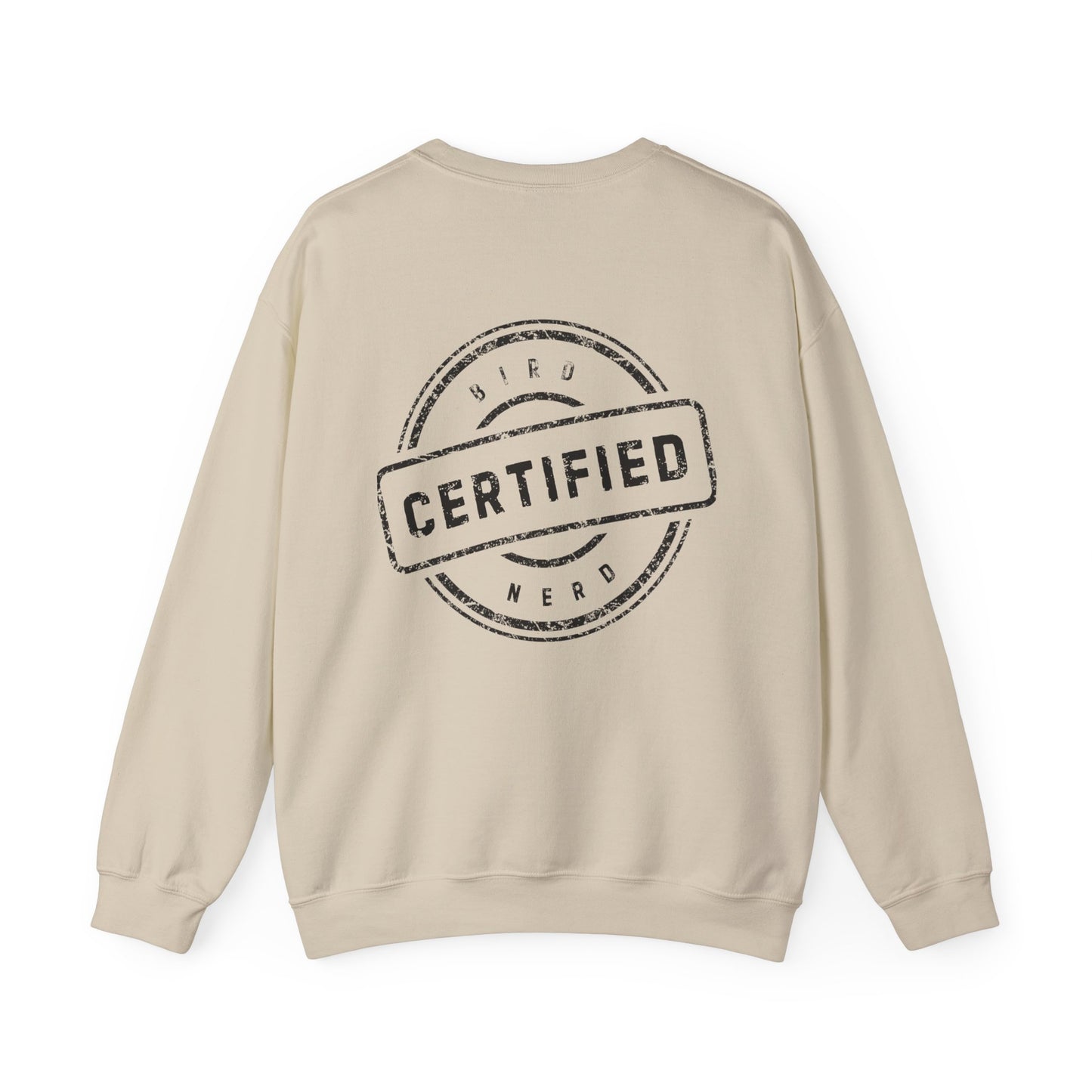 Tufted Titmouse Illustration Sweatshirt — 'Certified Bird Nerd' Crewneck