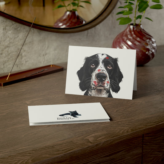 Springer Spaniel Love Greeting Cards (1/10/30/50 pcs) - Blank Note Cards with Envelopes