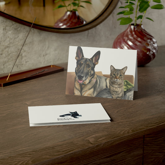 ‘Best of Friends’ Dog & Cat Greeting Cards | Pet Lover Notes (Pack of 1, 10, 30, 50)
