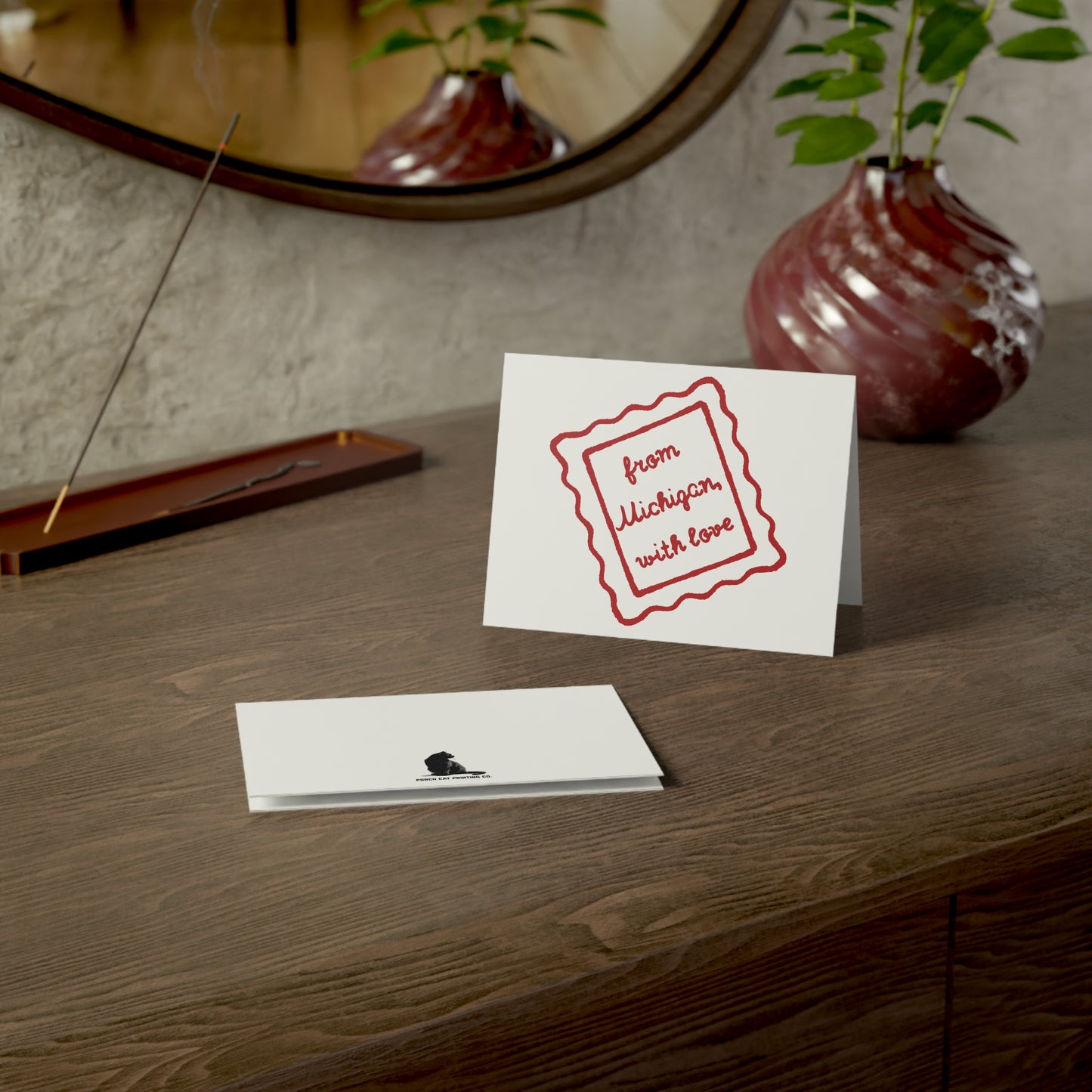 MI Love 'From Michigan, With Love' Greeting Cards (1/10/30/50 pcs) - Blank Note Cards with Envelopes