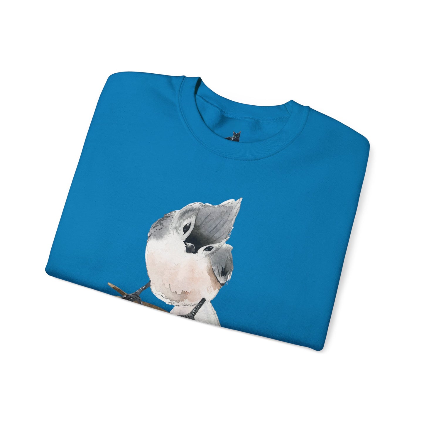 Tufted Titmouse Illustration Sweatshirt — 'Certified Bird Nerd' Crewneck