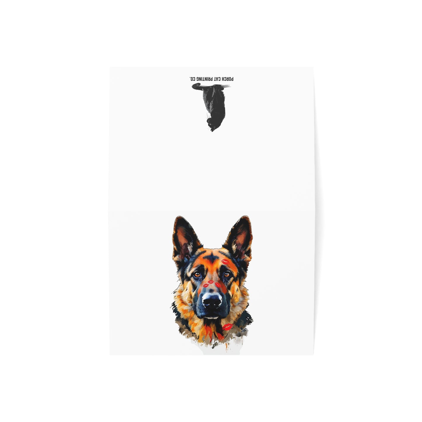 German Shepherd Love Greeting Cards (1/10/30/50 pcs) - Blank Note Cards with Envelopes