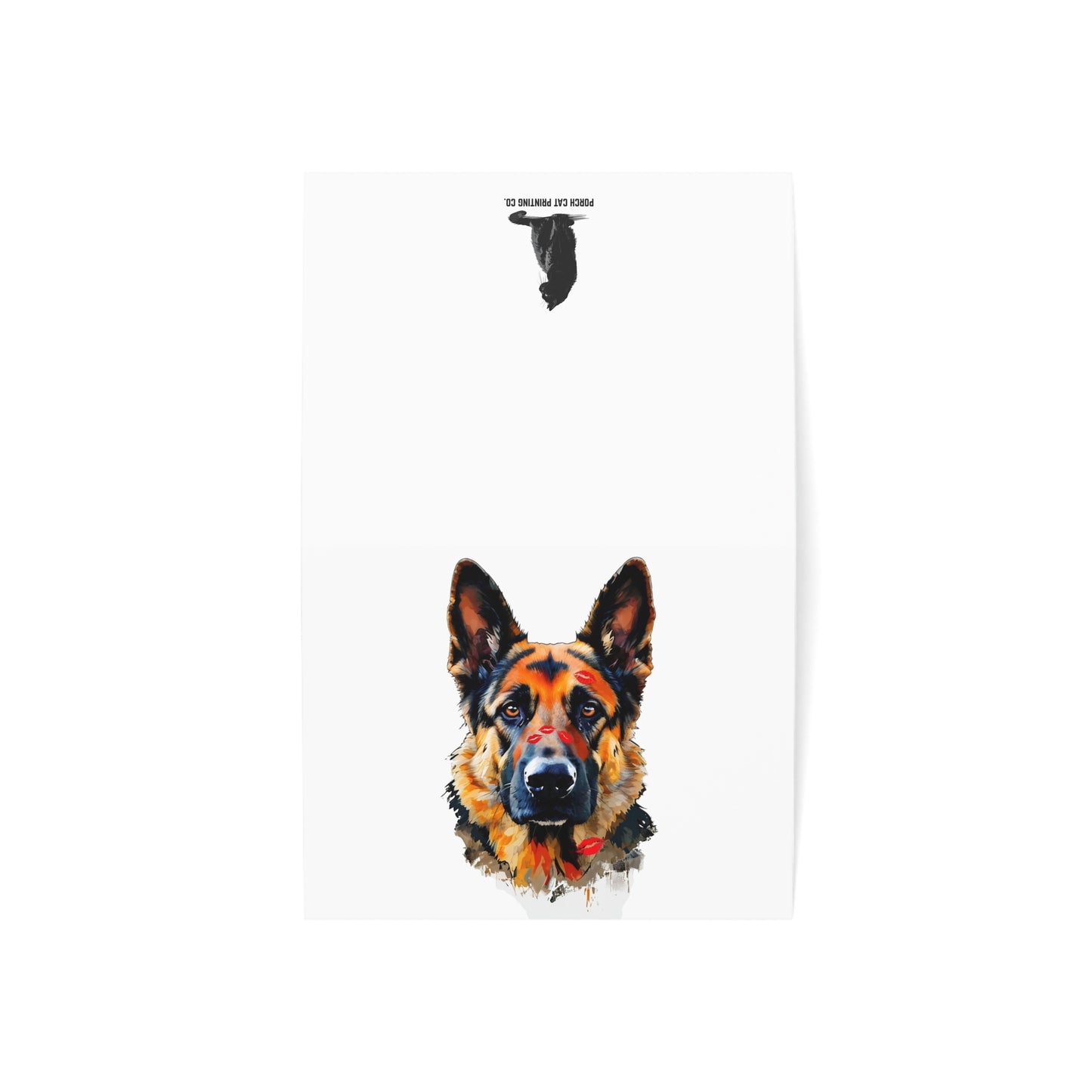 German Shepherd Love Greeting Cards (1/10/30/50 pcs) - Blank Note Cards with Envelopes