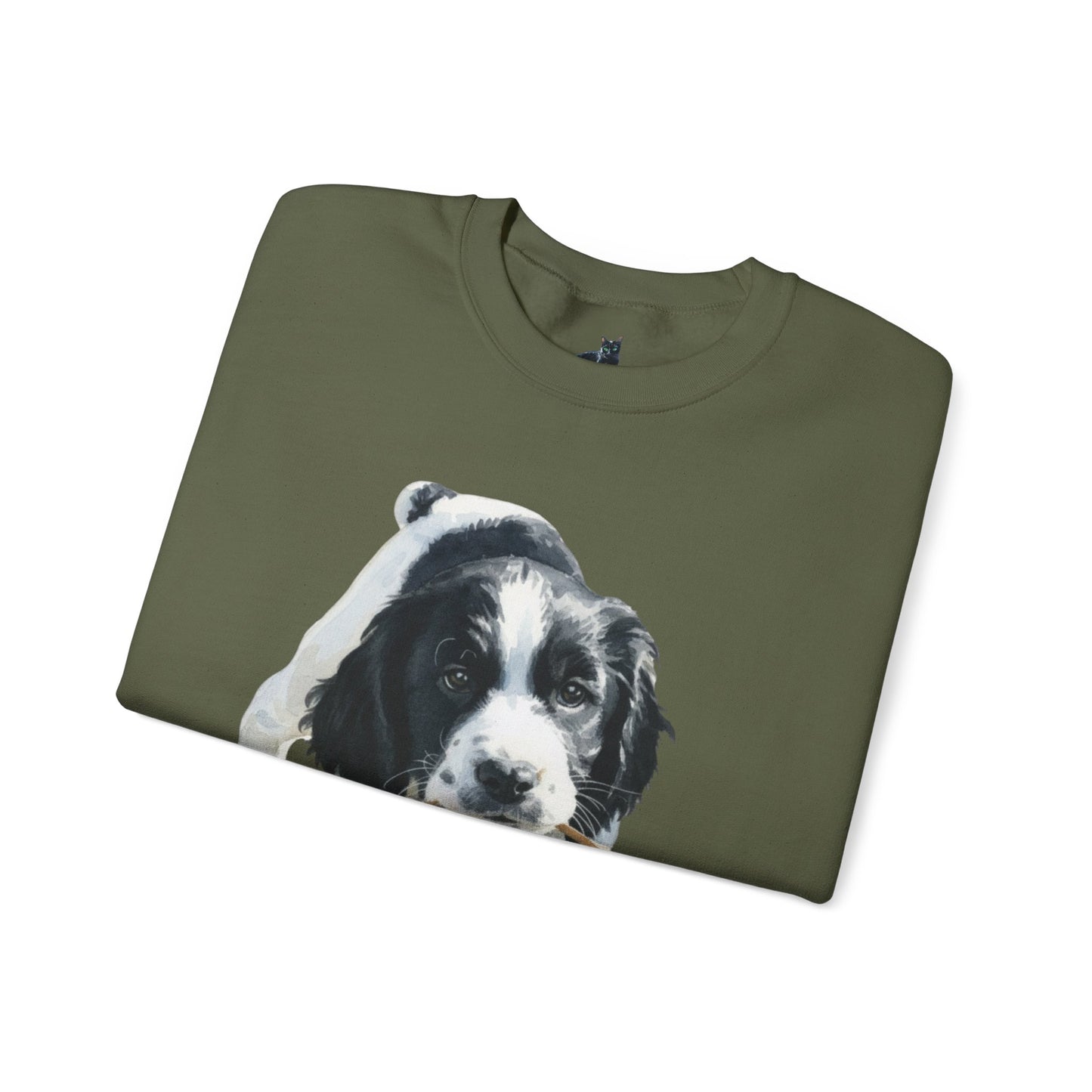 Springer Spaniel Puppy Portrait Crewneck Sweatshirt | Gift for Pet Lovers