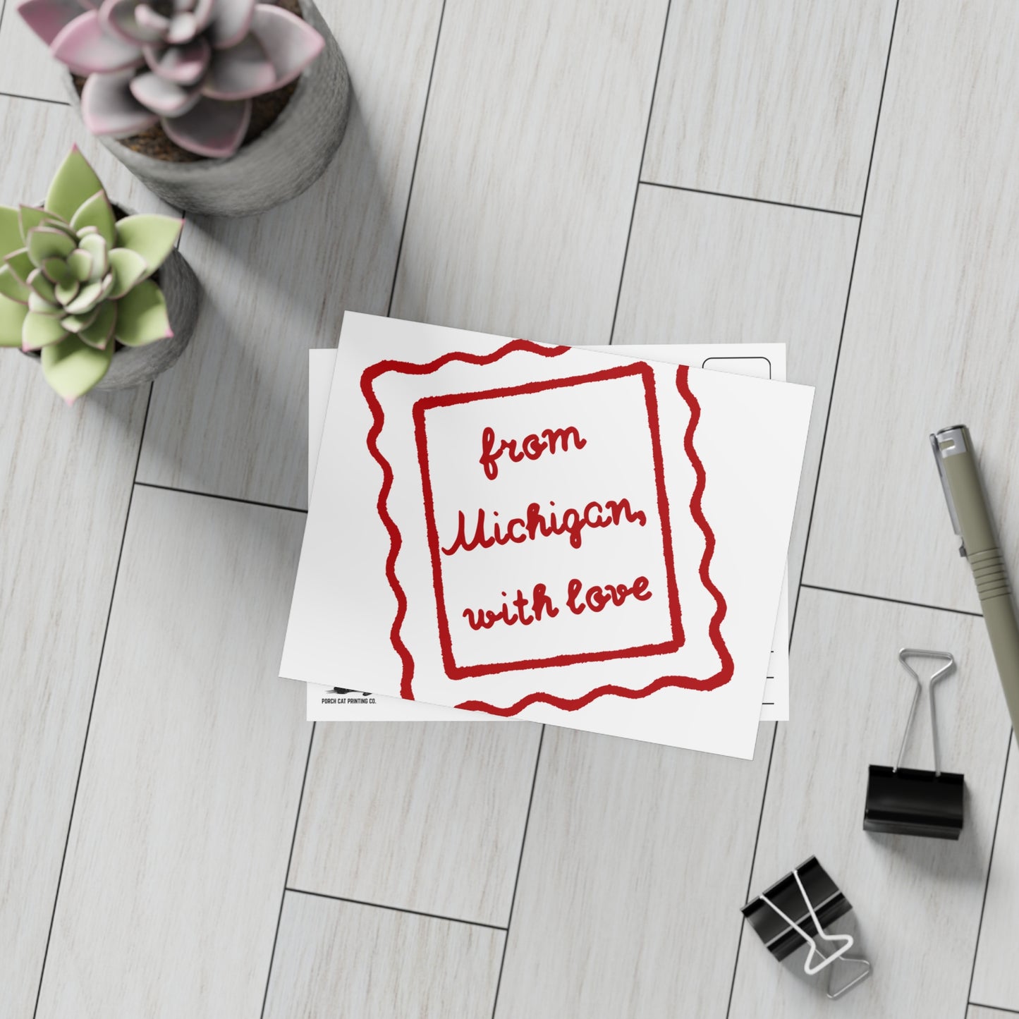 From MI with Love Postcard Bundles (envelopes included)