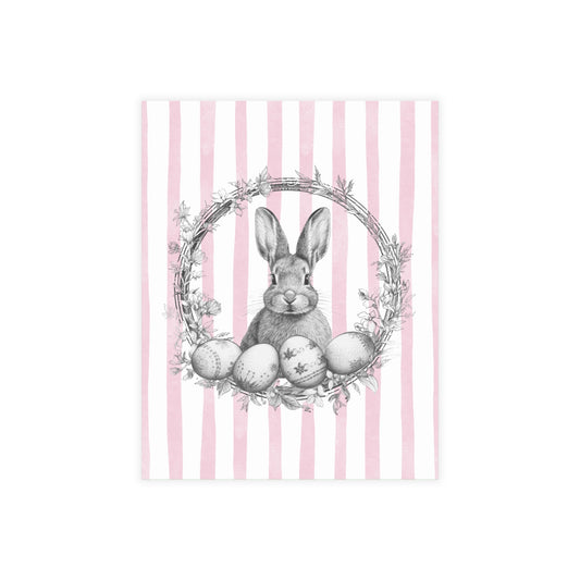 Easter Bunny Pink Postcard Bundles (envelopes included)