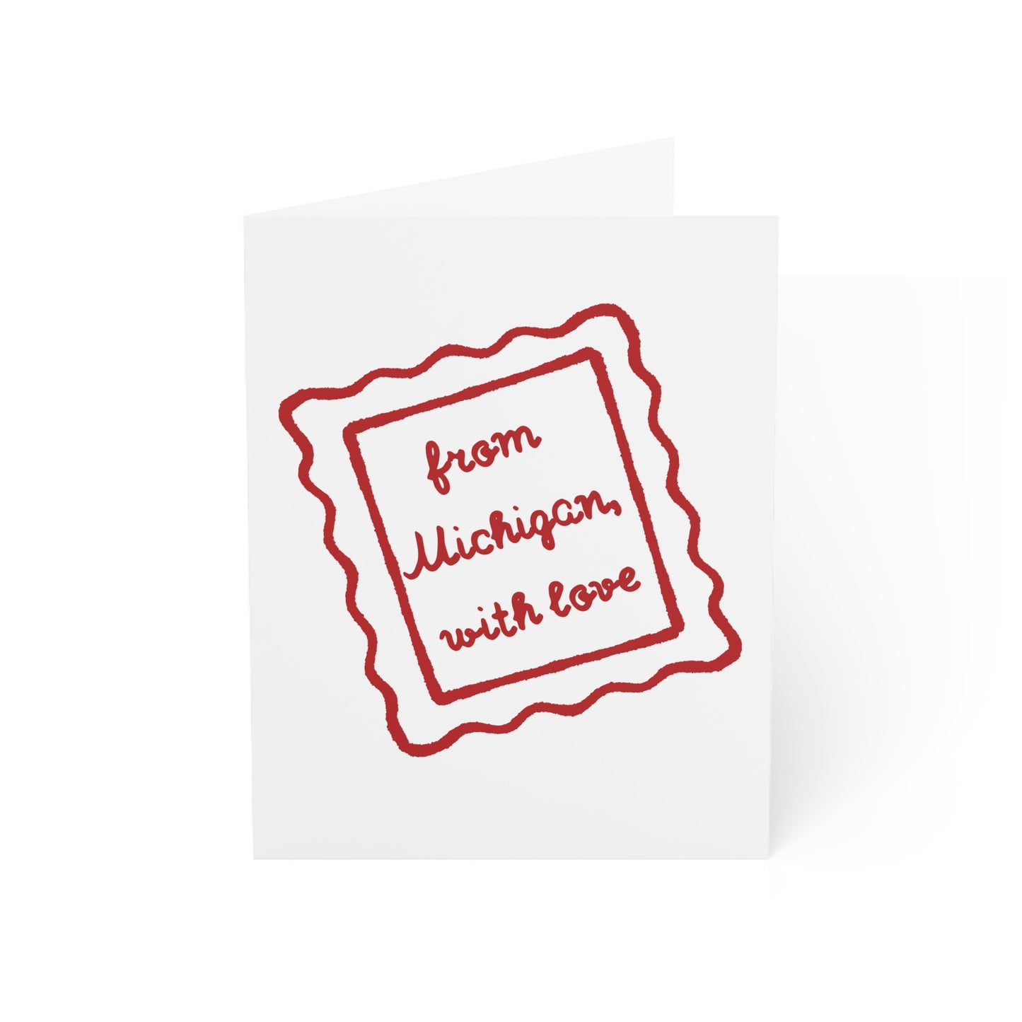 MI Love 'From Michigan, With Love' Greeting Cards (1/10/30/50 pcs) - Blank Note Cards with Envelopes