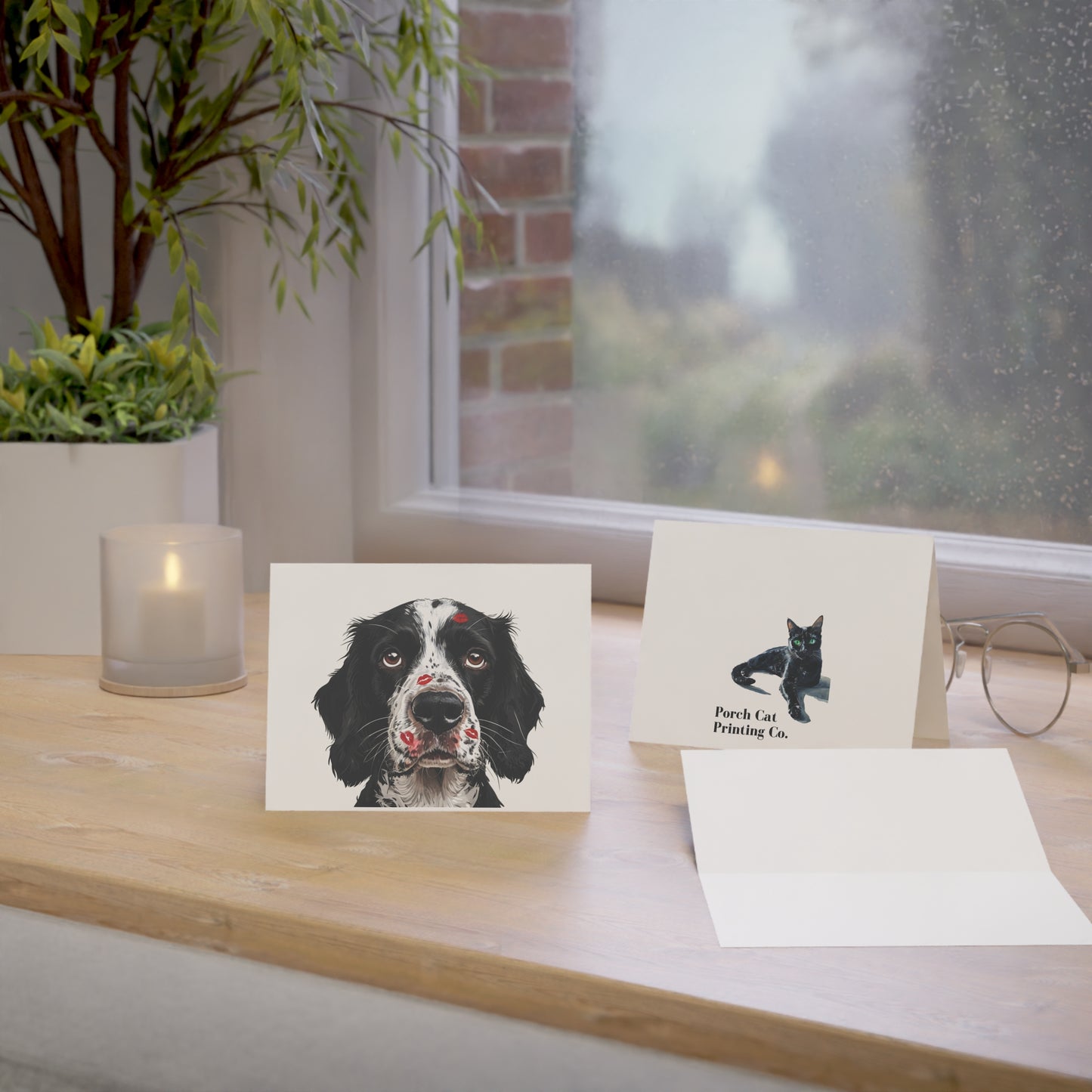 Springer Spaniel Love Greeting Cards (1/10/30/50 pcs) - Blank Note Cards with Envelopes
