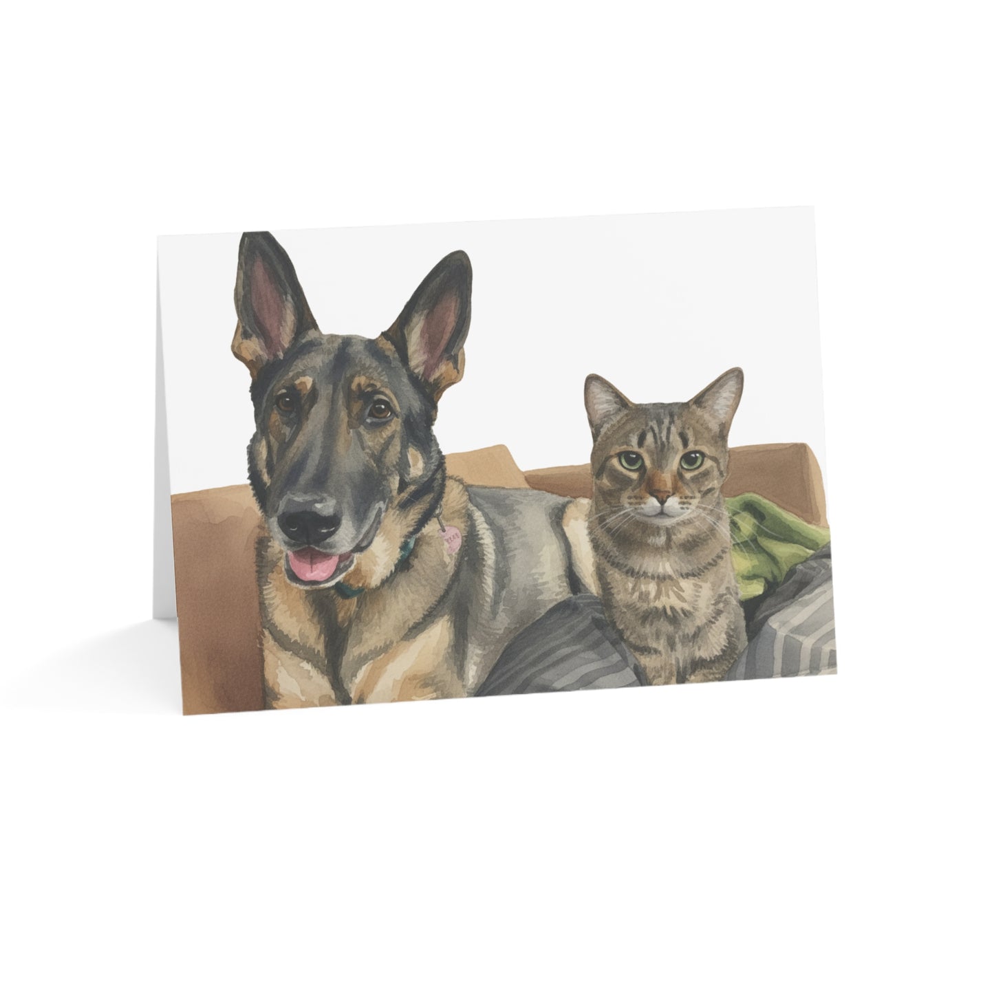‘Best of Friends’ Dog & Cat Greeting Cards | Pet Lover Notes (Pack of 1, 10, 30, 50)